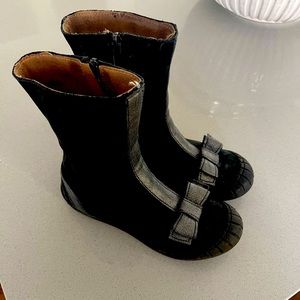 Girls Leather Boots, Made in Italy
